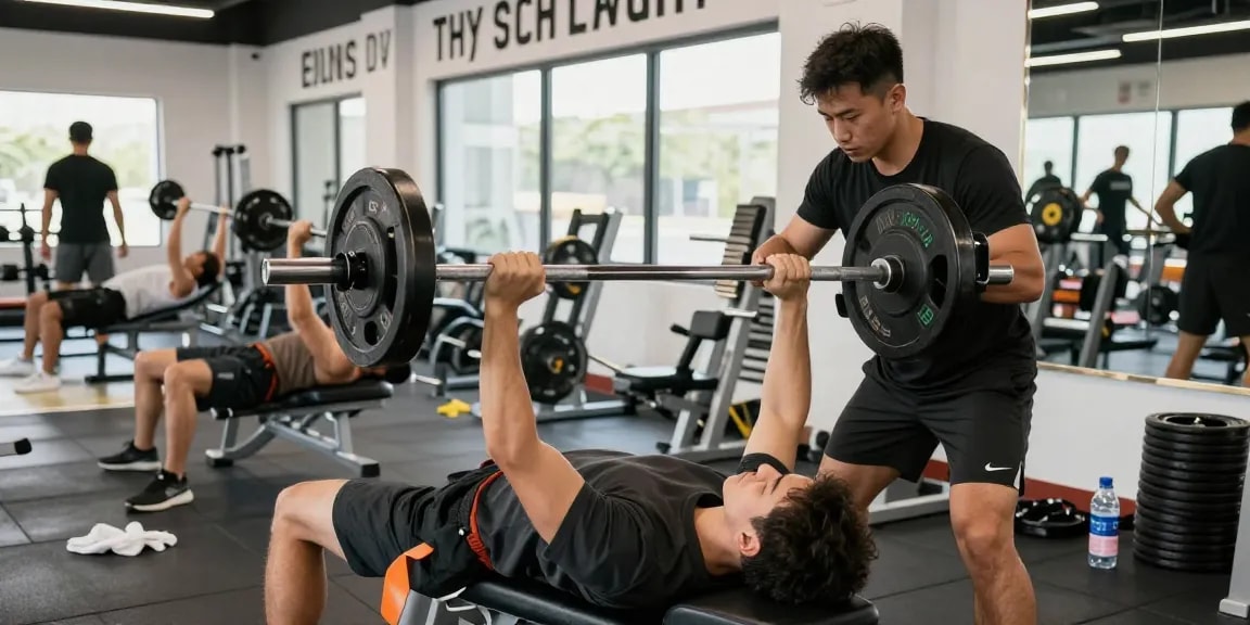 Anabolika Shop Deutschland: Fitnessbegeisterte trainieren intensiv im modernen Gym für Muskelaufbau.
