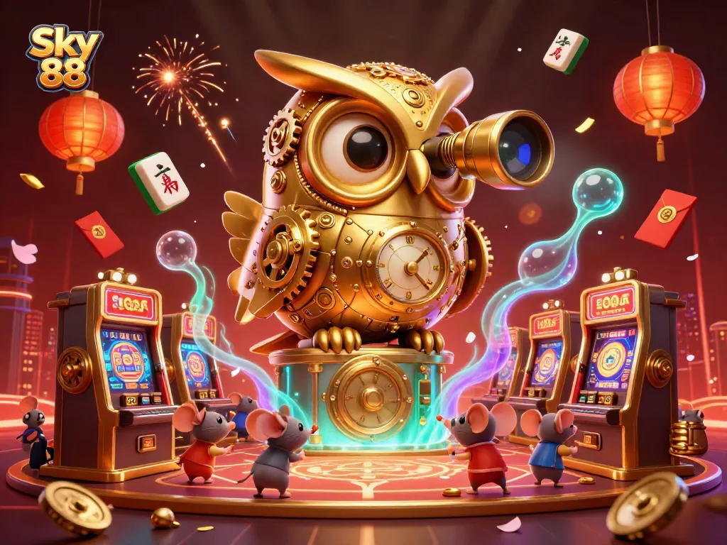 Experience the thrill of Sky 88 with lanterns, lucky envelopes, and dynamic casino elements.
